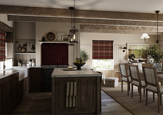 Highland, Rosso - Roman Blind - Image 7